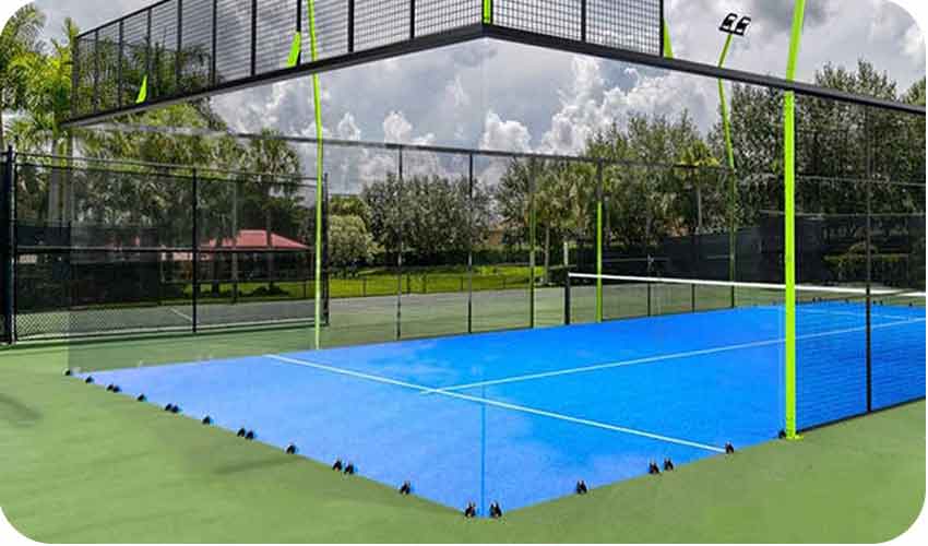 padel tennis court, padel court, padel tennis