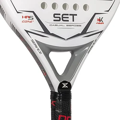 NOX Padel Racquet Set - Exclusive Series, White - Red, Standard - Image 3