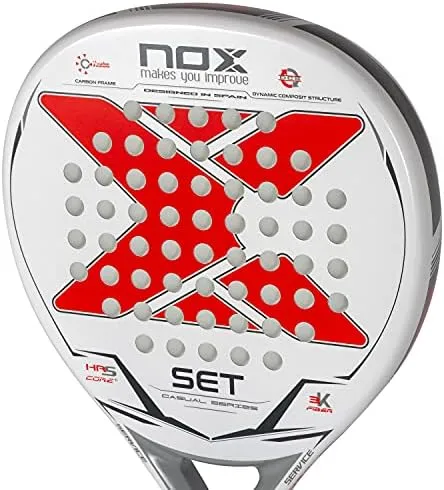 NOX Padel Racquet Set - Exclusive Series, White - Red, Standard - Image 8