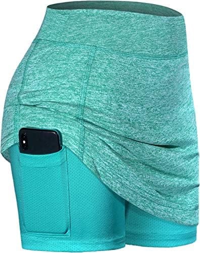 BLEVONH Women Tennis Skirts Inner Shorts Elastic Sports Golf Skorts with Pockets - Image 2
