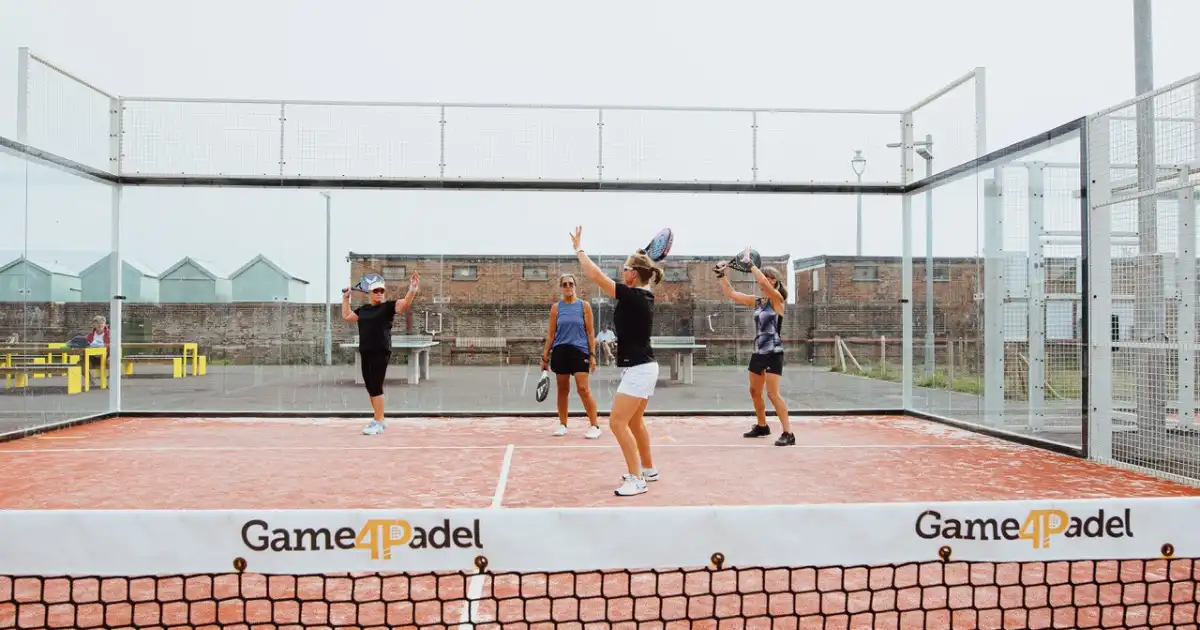 Covered padel courts at Game4Padel Withdean Sports Complex in Brighton