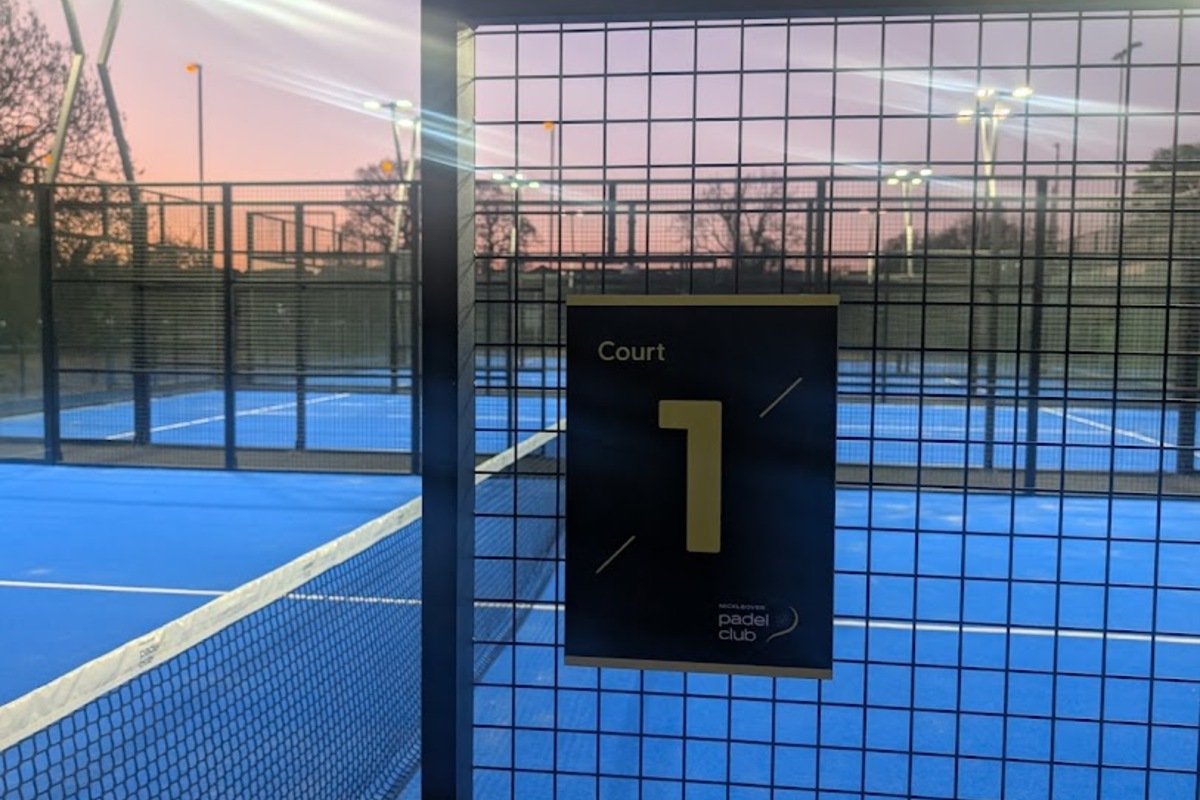 Outdoor padel courts at Mickleover Padel Club in Derby