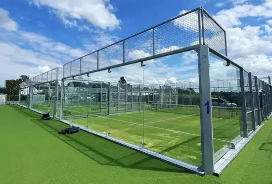 Outdoor courts at PDL Padel United Cambridge in Orchard Park
