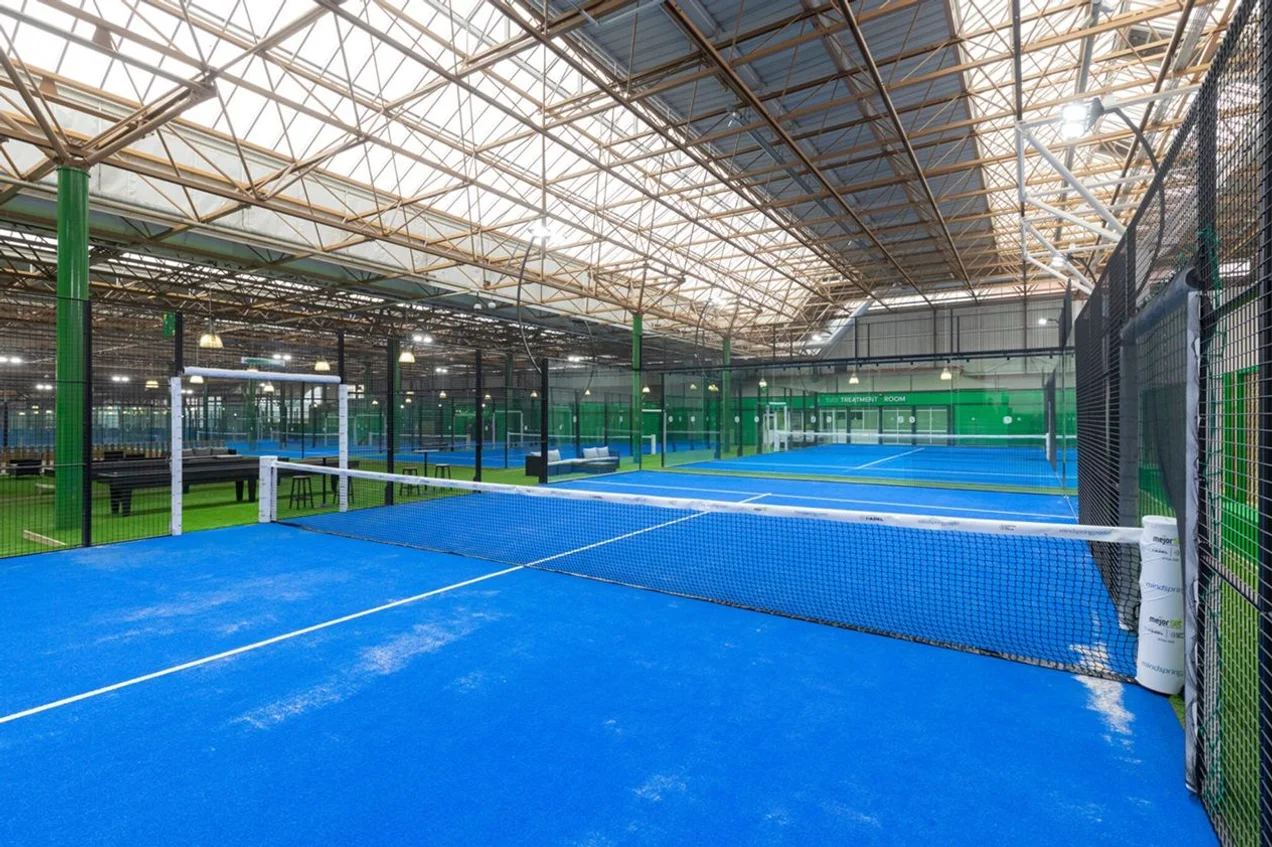 Covered padel courts at S3 Padel Derby inside Derbion