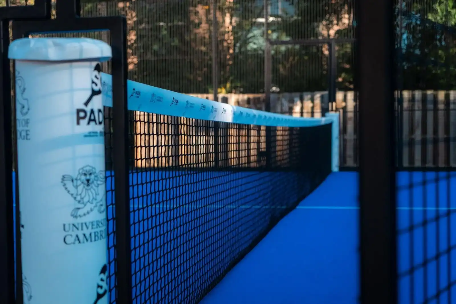 Padel court at the University of Cambridge Sports Centre