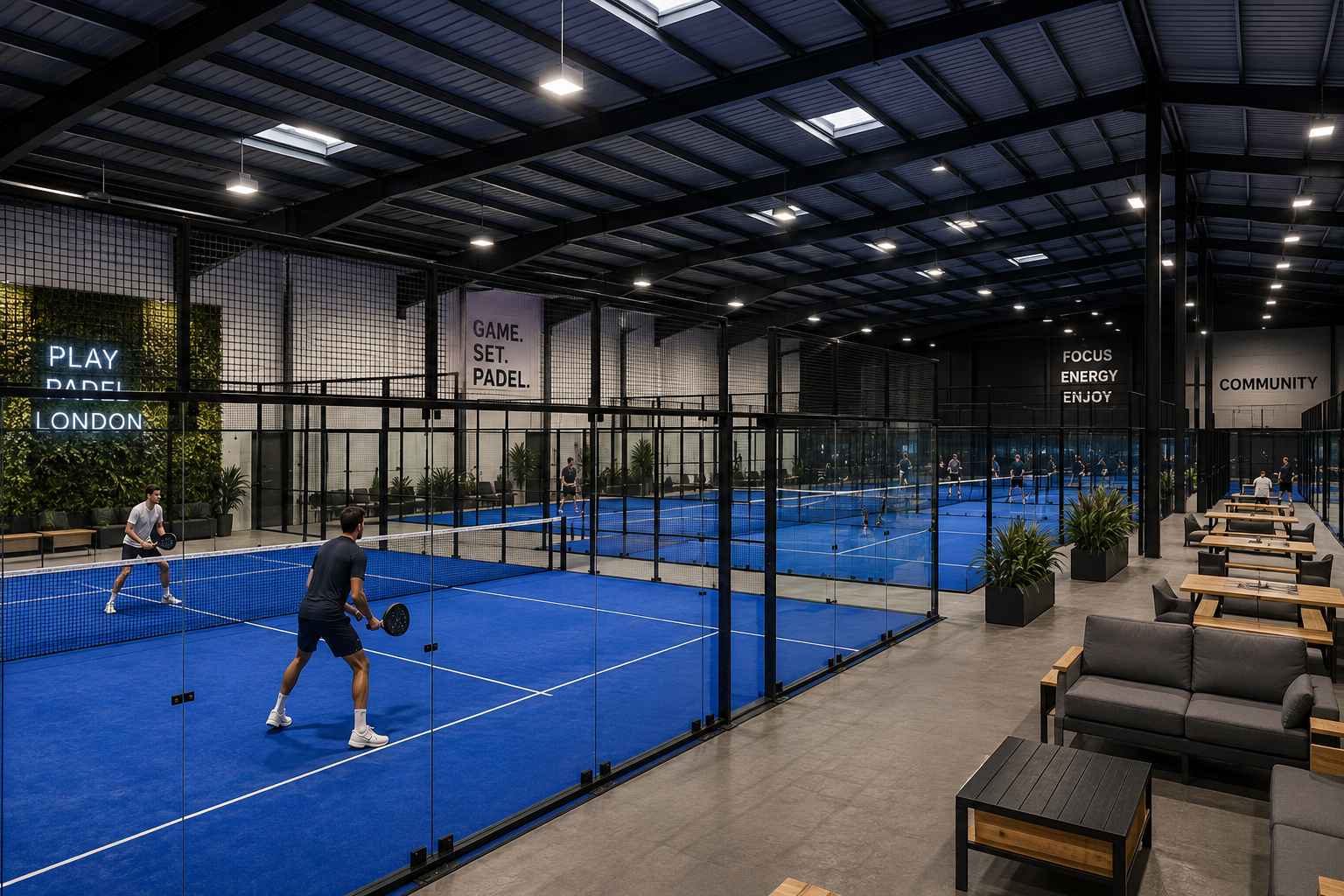 Covered padel courts in London
