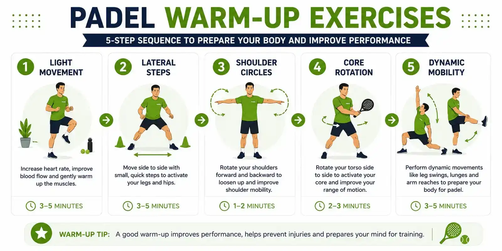 padel warm-up exercises