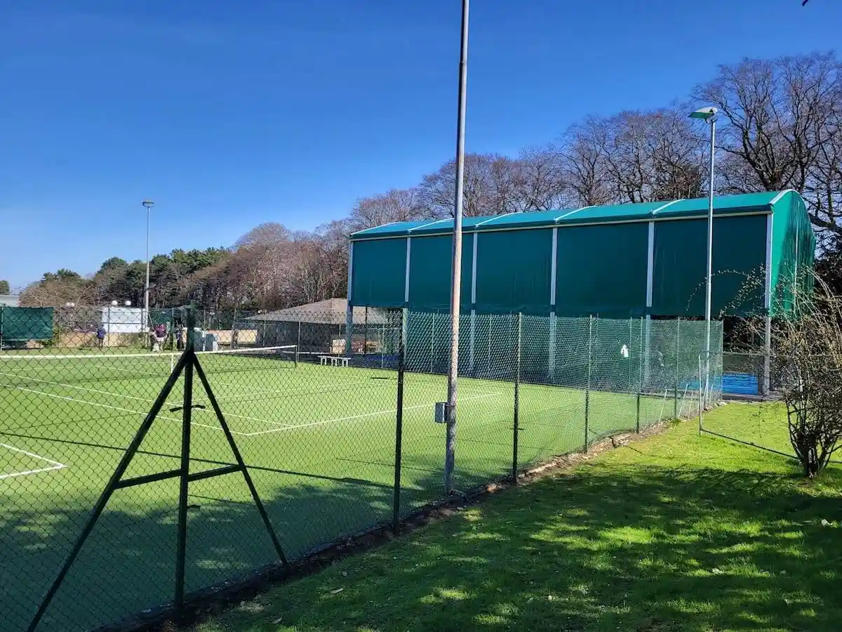 Covered padel court at Craigmillar Park Tennis and Padel Club in Edinburgh