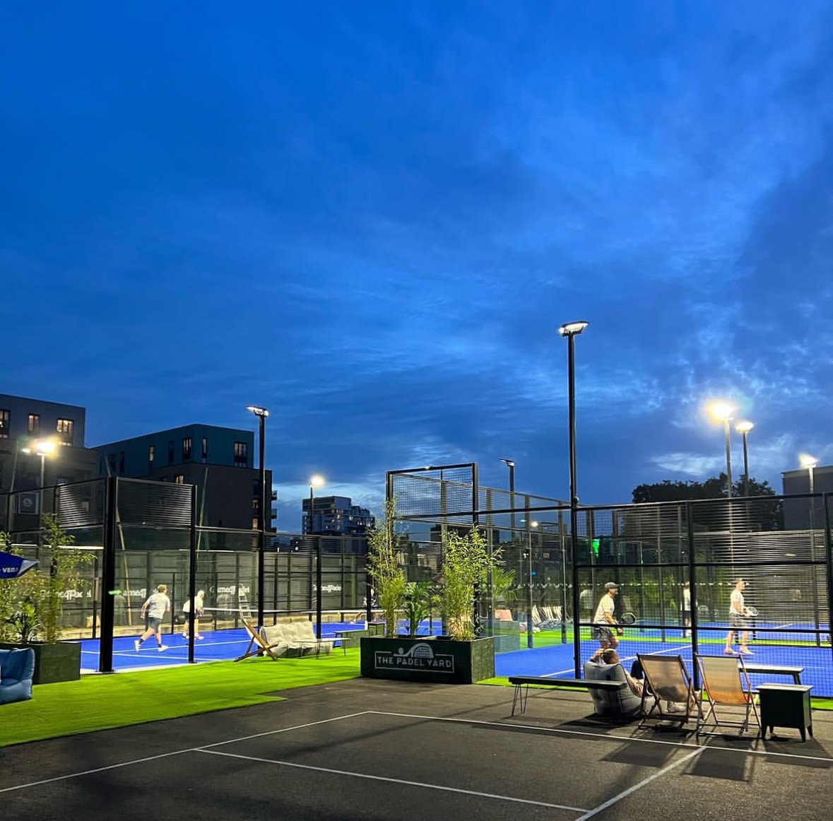 Outdoor padel court at Game4Padel Barnton Park in Edinburgh