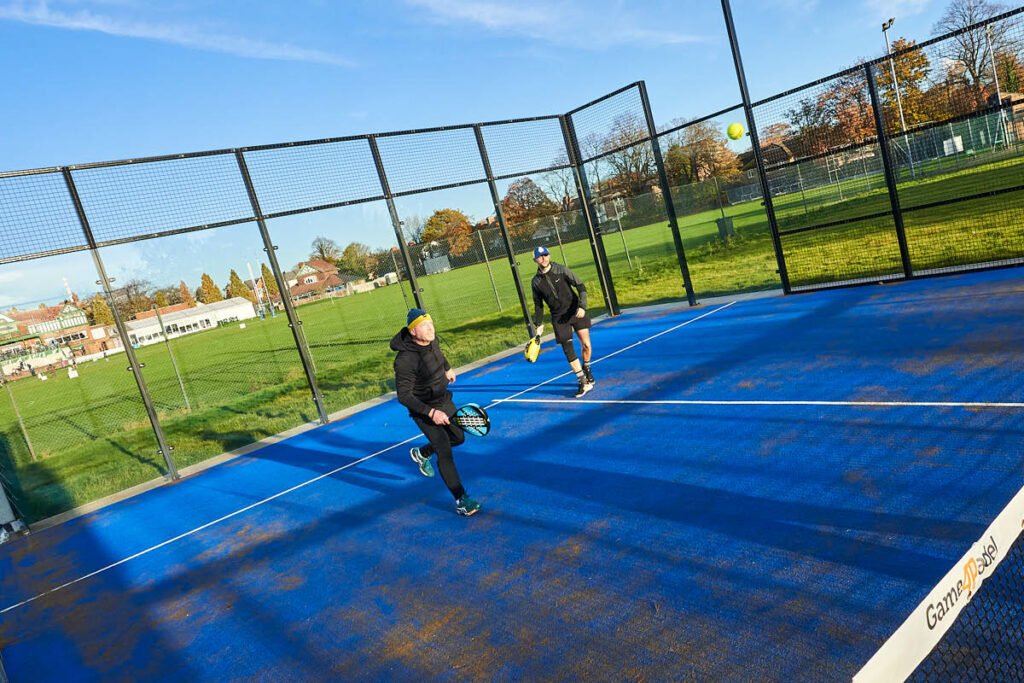 Outdoor padel courts at Liverpool Cricket and Sports Club in Aigburth