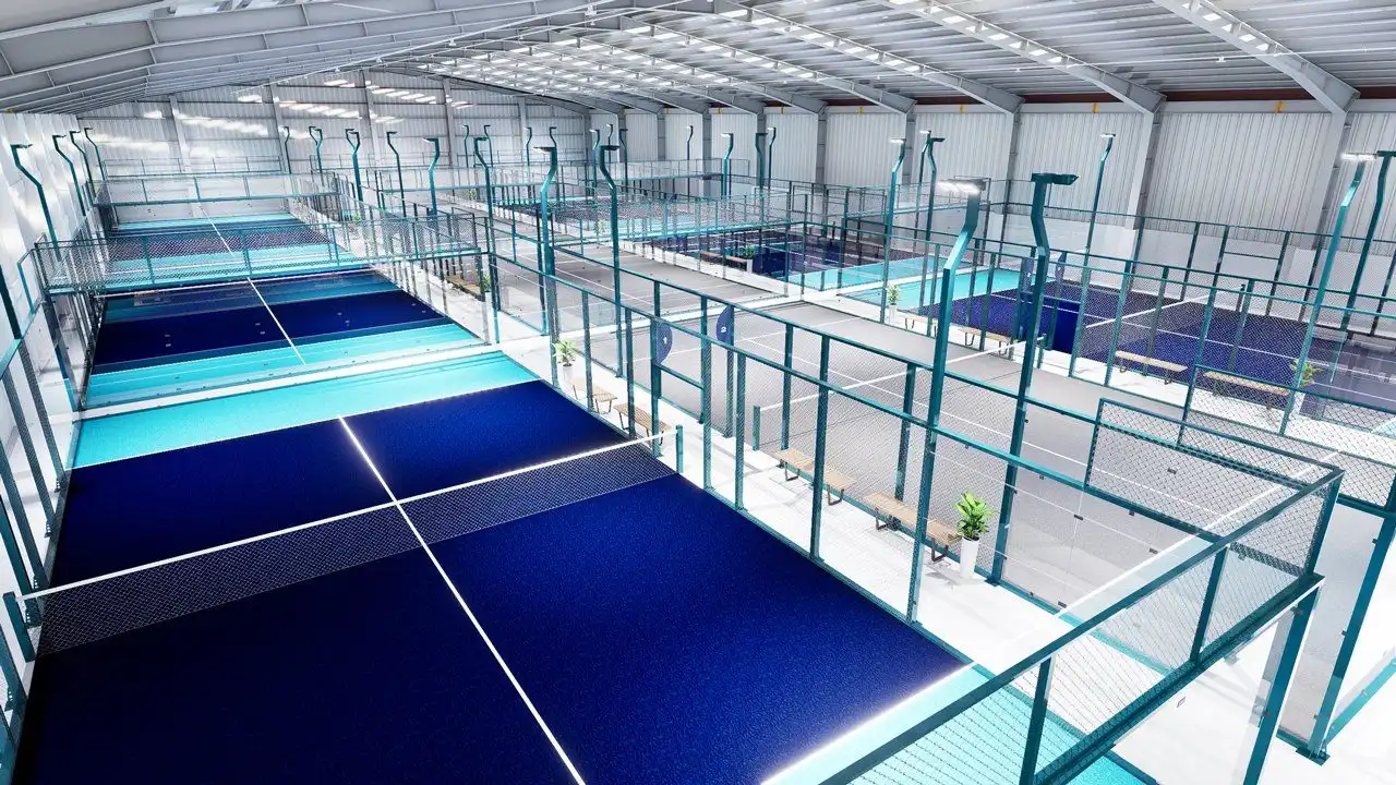 Indoor padel courts at Pikup Padel Gateshead