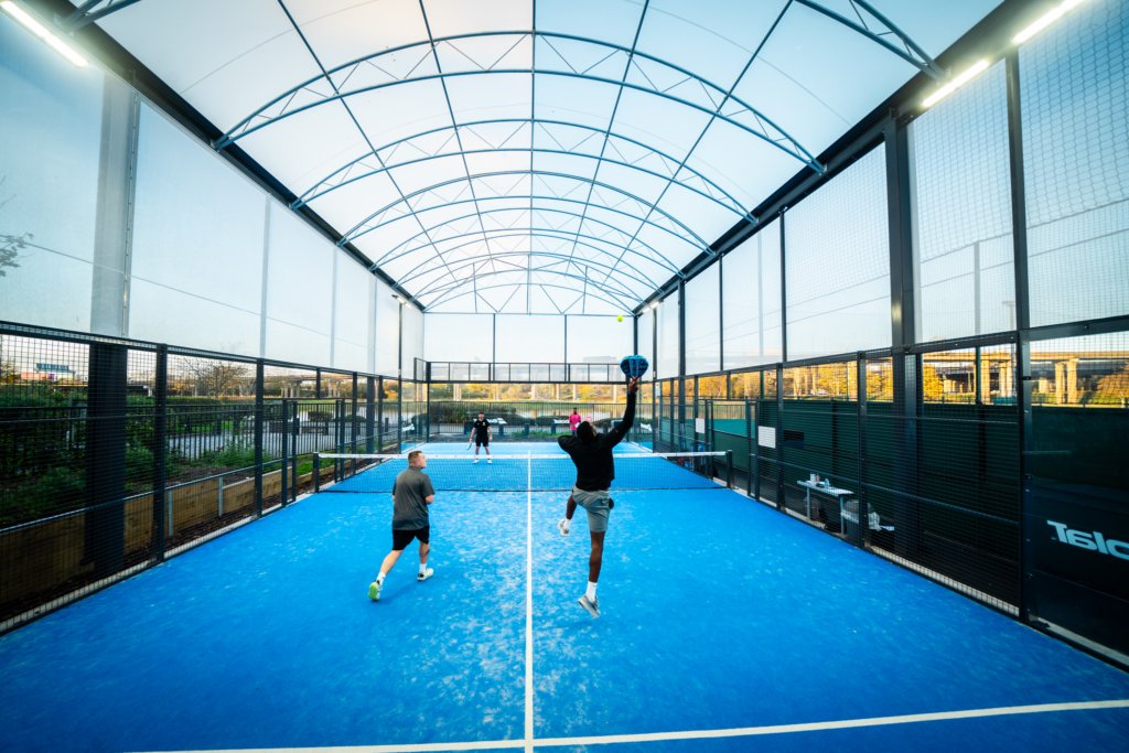 Covered padel courts at Powerleague Sighthill in Edinburgh