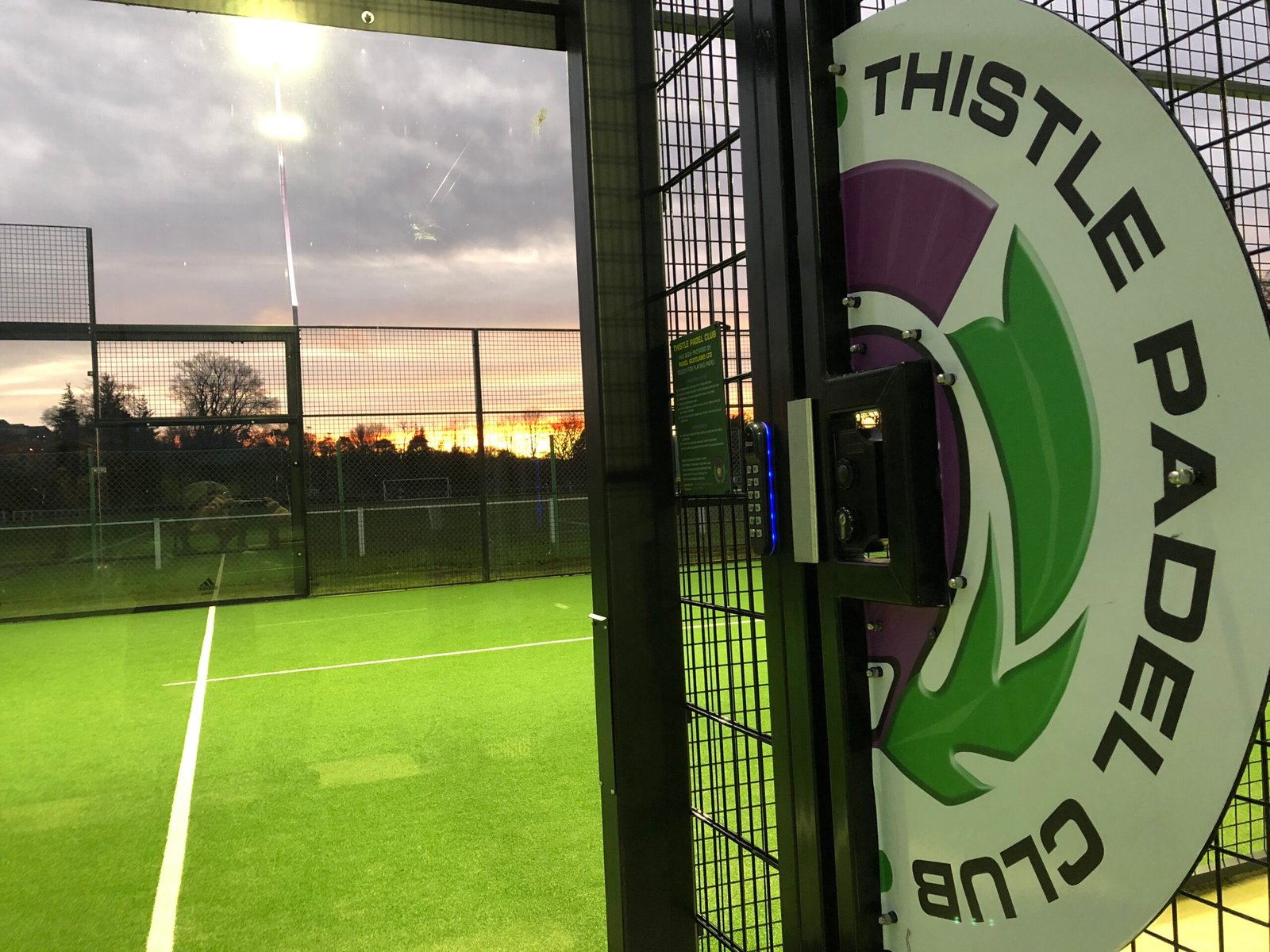 Covered padel courts at Thistle Padel Club in Edinburgh