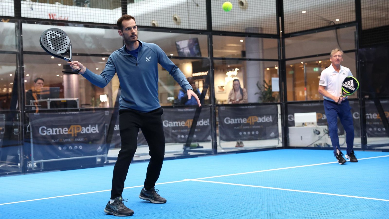 Andy Murray playing padel in the UK